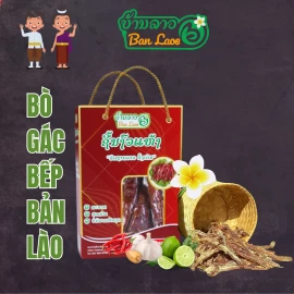 Thịt bò gác bếp Bản Lào hộp 500gr