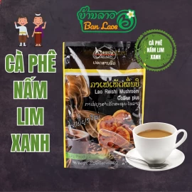 Lao Reishi Mushroom coffee - Cà phê nấm linh xanh 10.000 năm túi 24 gói