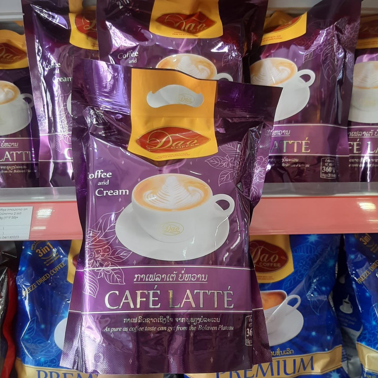 Dao 2in1 Latte bag stick 360 - Cà phê Đào 2 trong 1 Latte túi 360g (20 gói)